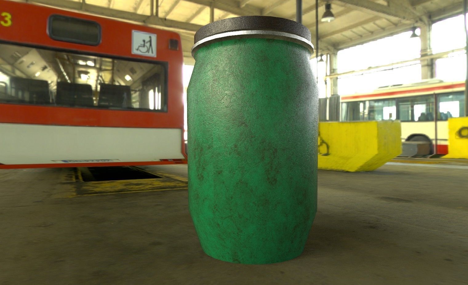 Ultimate Industrial Barrel Pack Low-poly 3D model_11