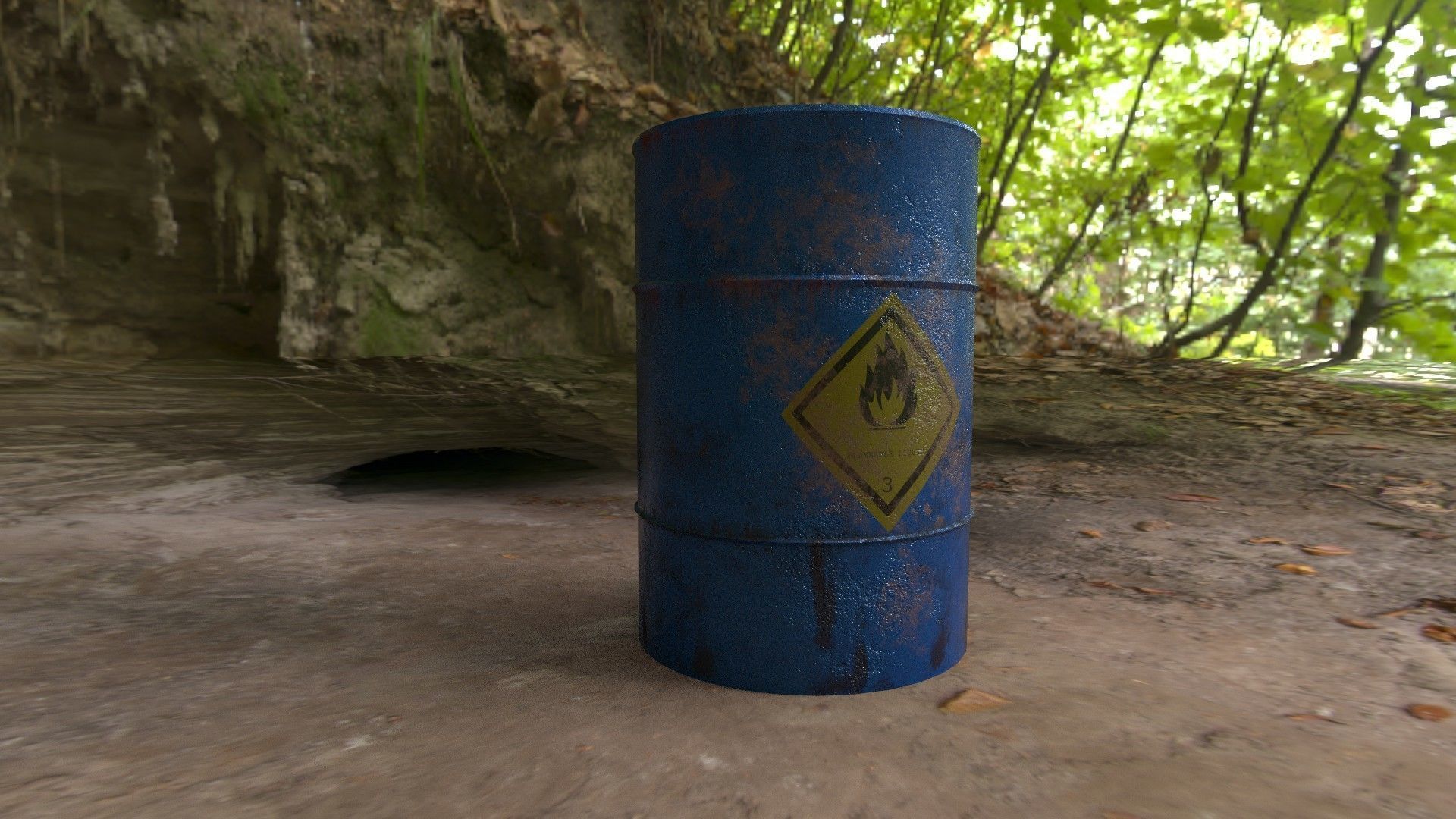 Ultimate Industrial Barrel Pack Low-poly 3D model_5