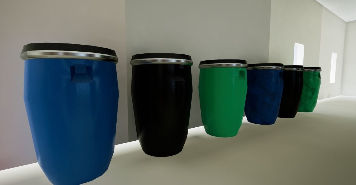 Ultimate Industrial Barrel Pack Low-poly 3D model_19