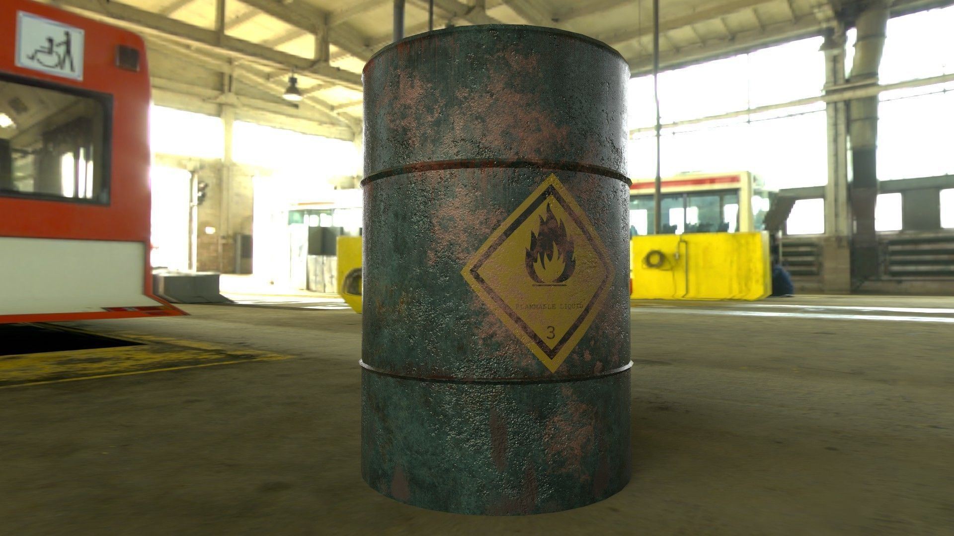 Ultimate Industrial Barrel Pack Low-poly 3D model_2