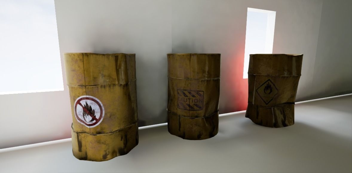 Ultimate Industrial Barrel Pack Low-poly 3D model_23