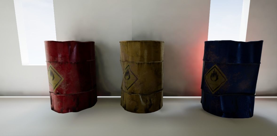 Ultimate Industrial Barrel Pack Low-poly 3D model_20