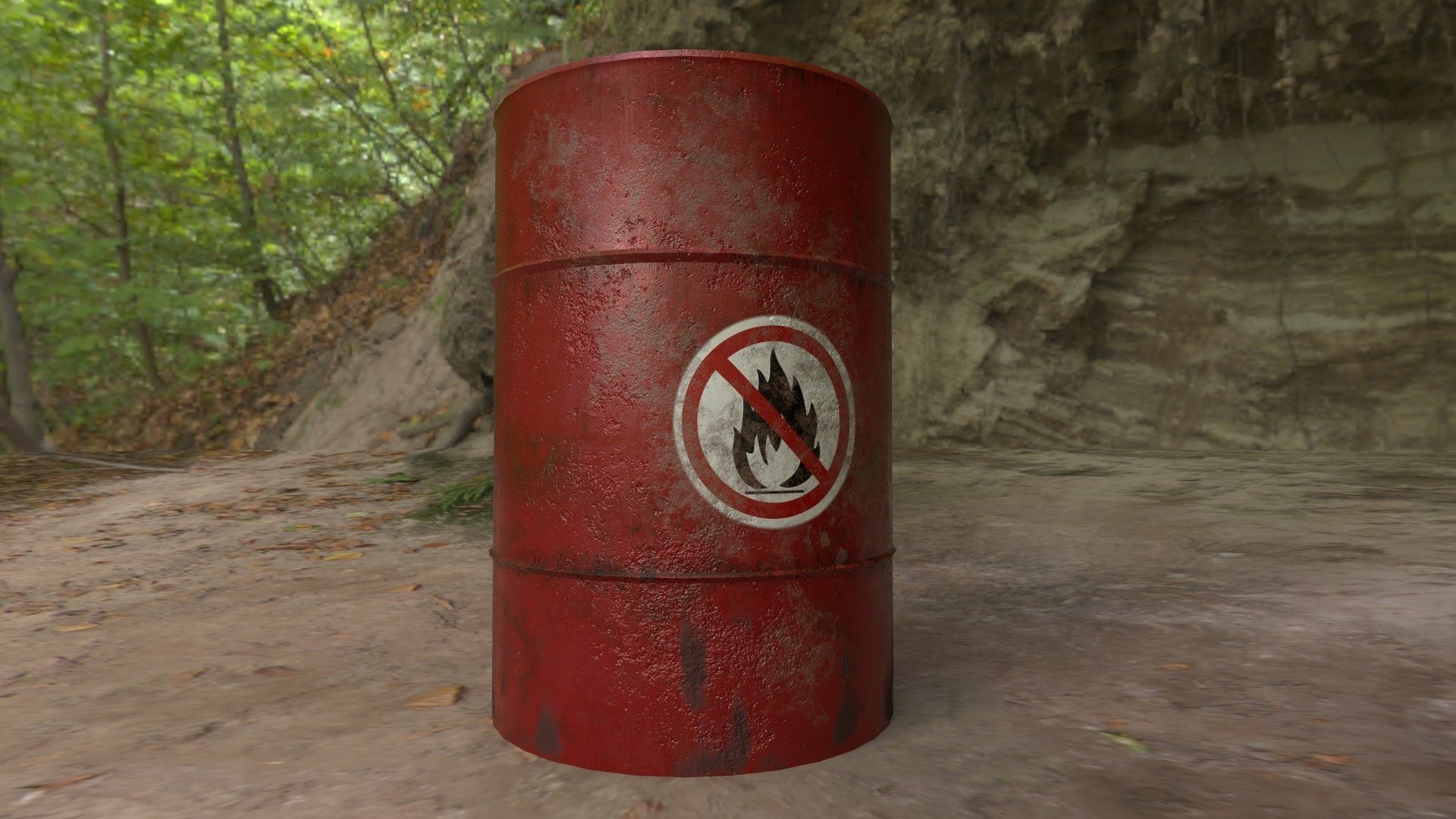 Ultimate Industrial Barrel Pack Low-poly 3D model_3