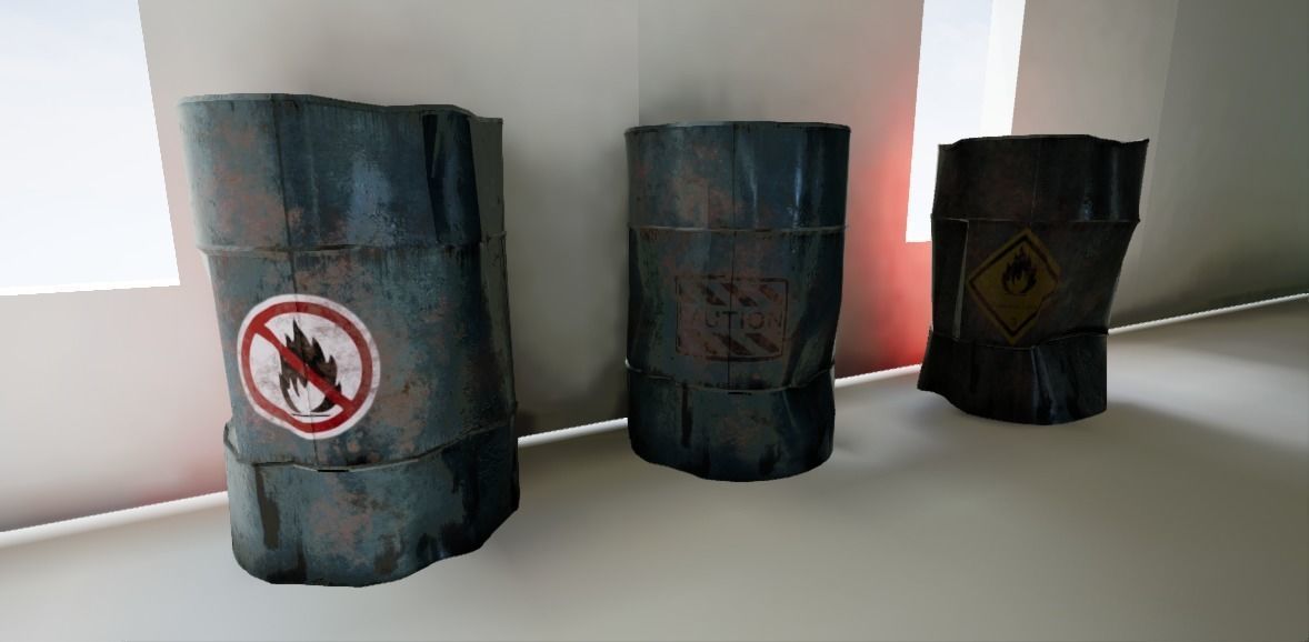 Ultimate Industrial Barrel Pack Low-poly 3D model_26