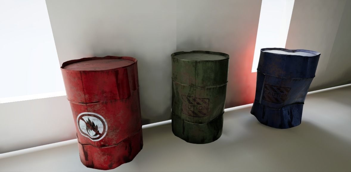 Ultimate Industrial Barrel Pack Low-poly 3D model_22