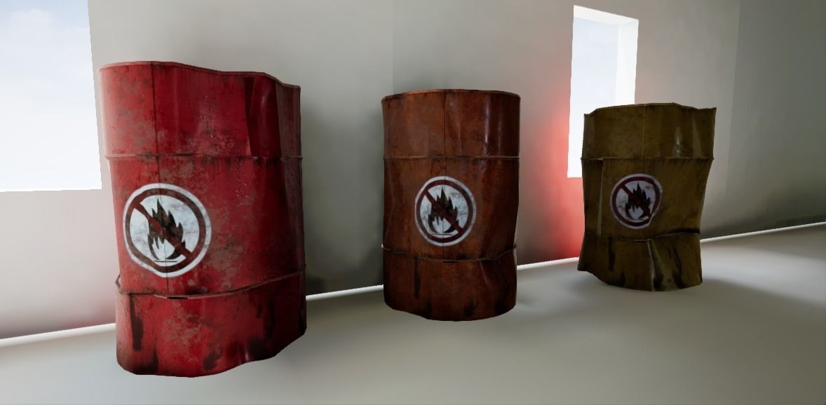 Ultimate Industrial Barrel Pack Low-poly 3D model_25