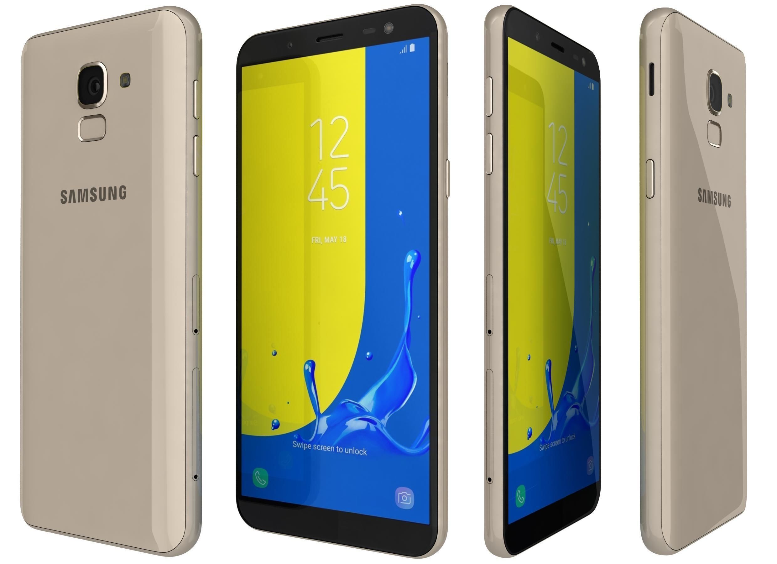 Samsung Galaxy J6 2018 Gold 3D model_1