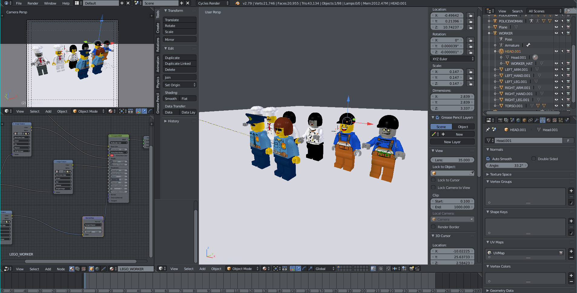 Game Ready Lego Characters Low-poly 3D model_7