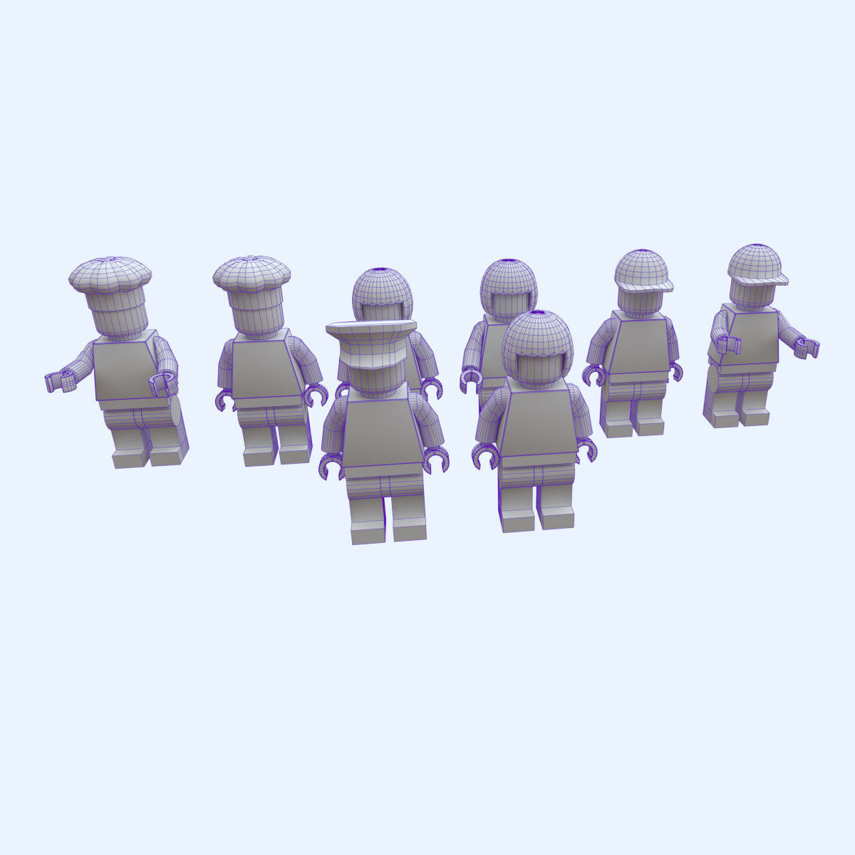 Game Ready Lego Characters Low-poly 3D model_6