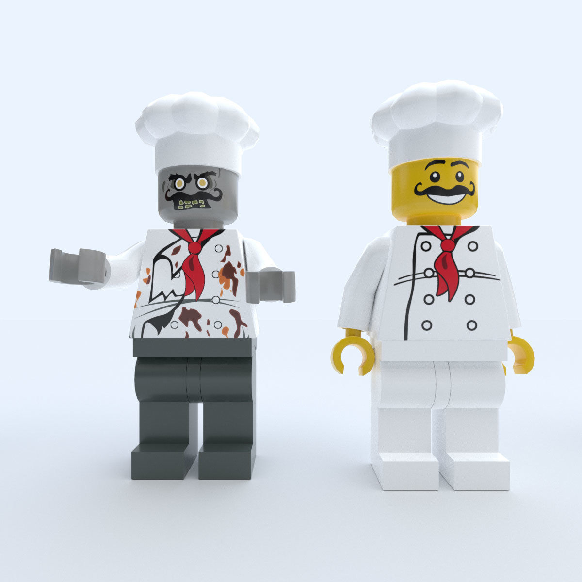 Game Ready Lego Characters Low-poly 3D model_2