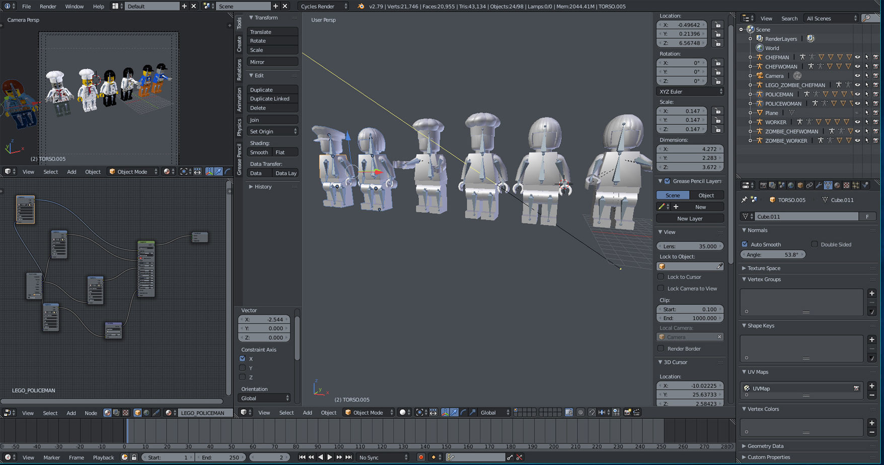 Game Ready Lego Characters Low-poly 3D model_8