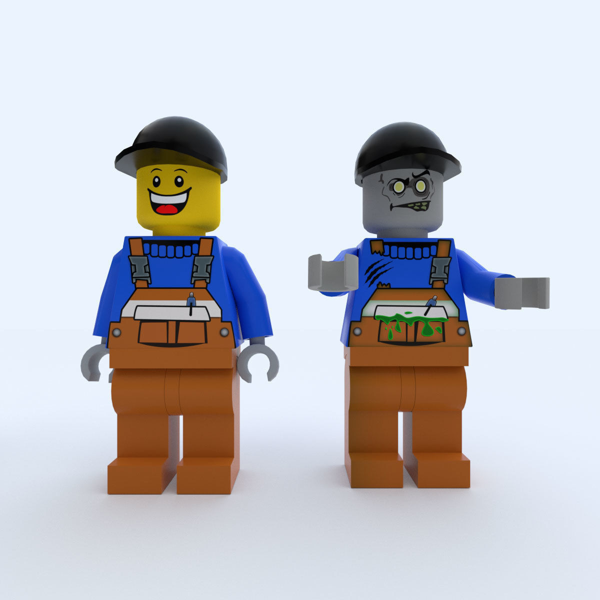Game Ready Lego Characters Low-poly 3D model_5