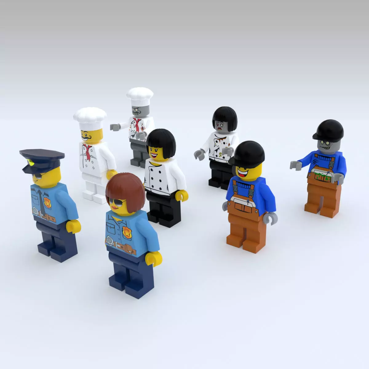Game Ready Lego Characters Low-poly 3D model_0