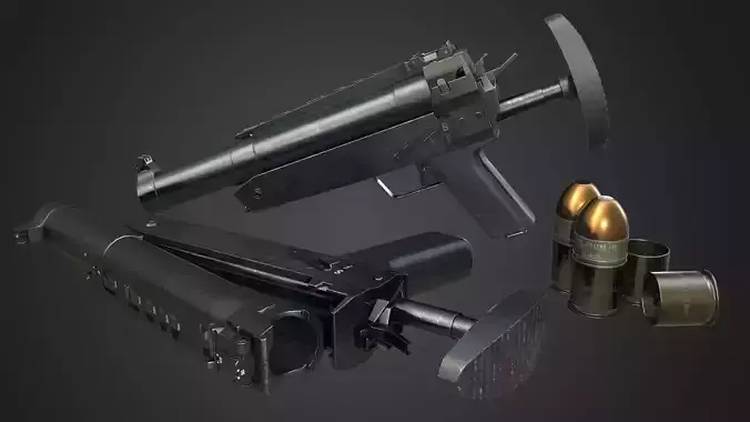 HK69A1 Grenade Launcher Low-poly 3D model