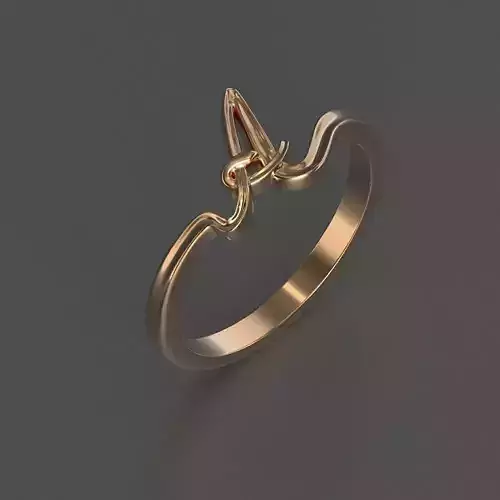 jewelry diamond beautiful ring letter 3d printed model