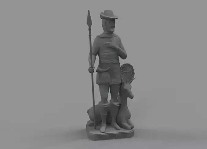 Christian Saint - Saint Hubert - patron - saint of hunters 3D print model