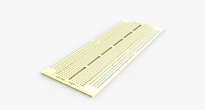 Breadboard Low-poly 3D model