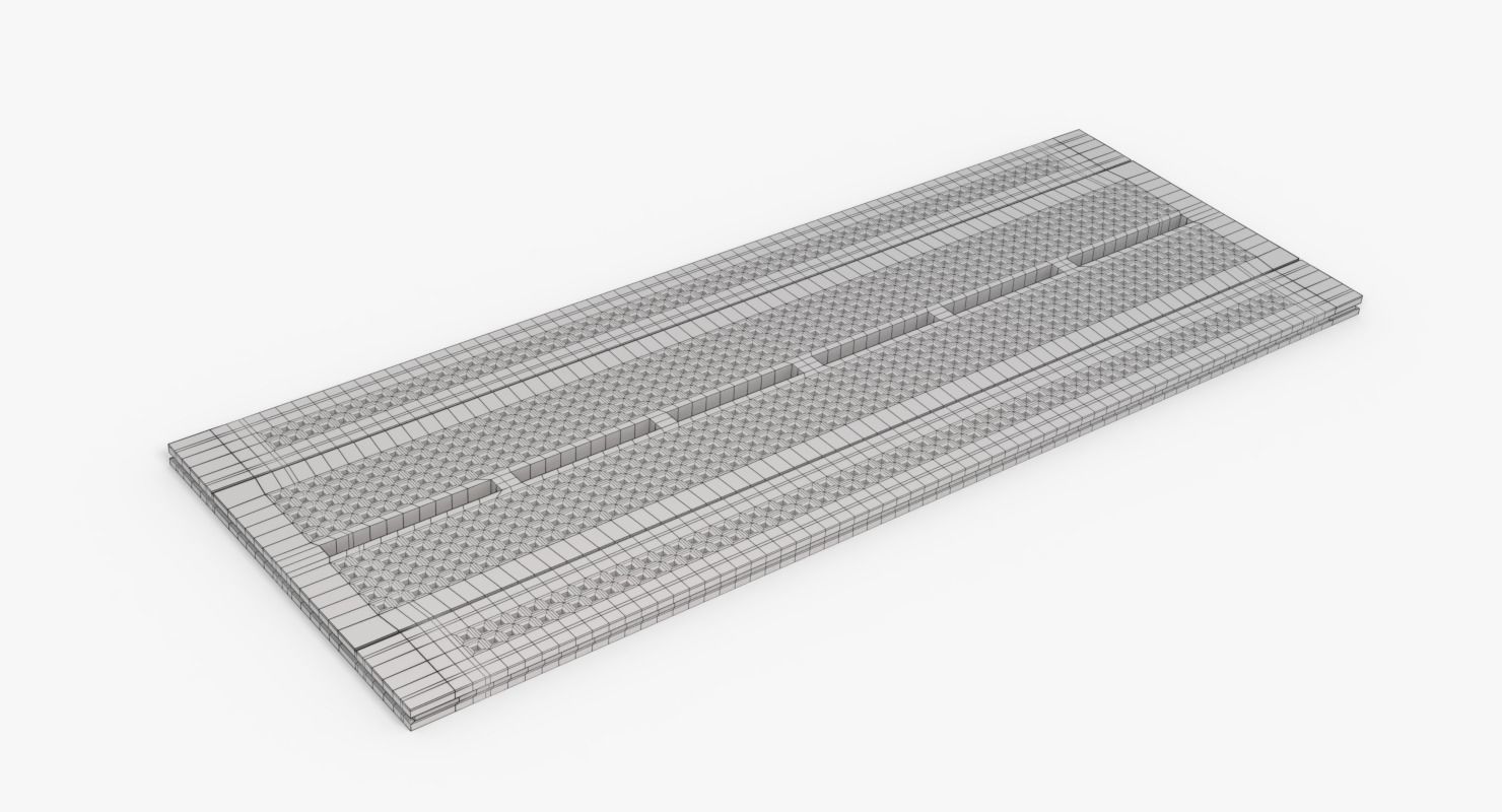 Breadboard Low-poly 3D model_9