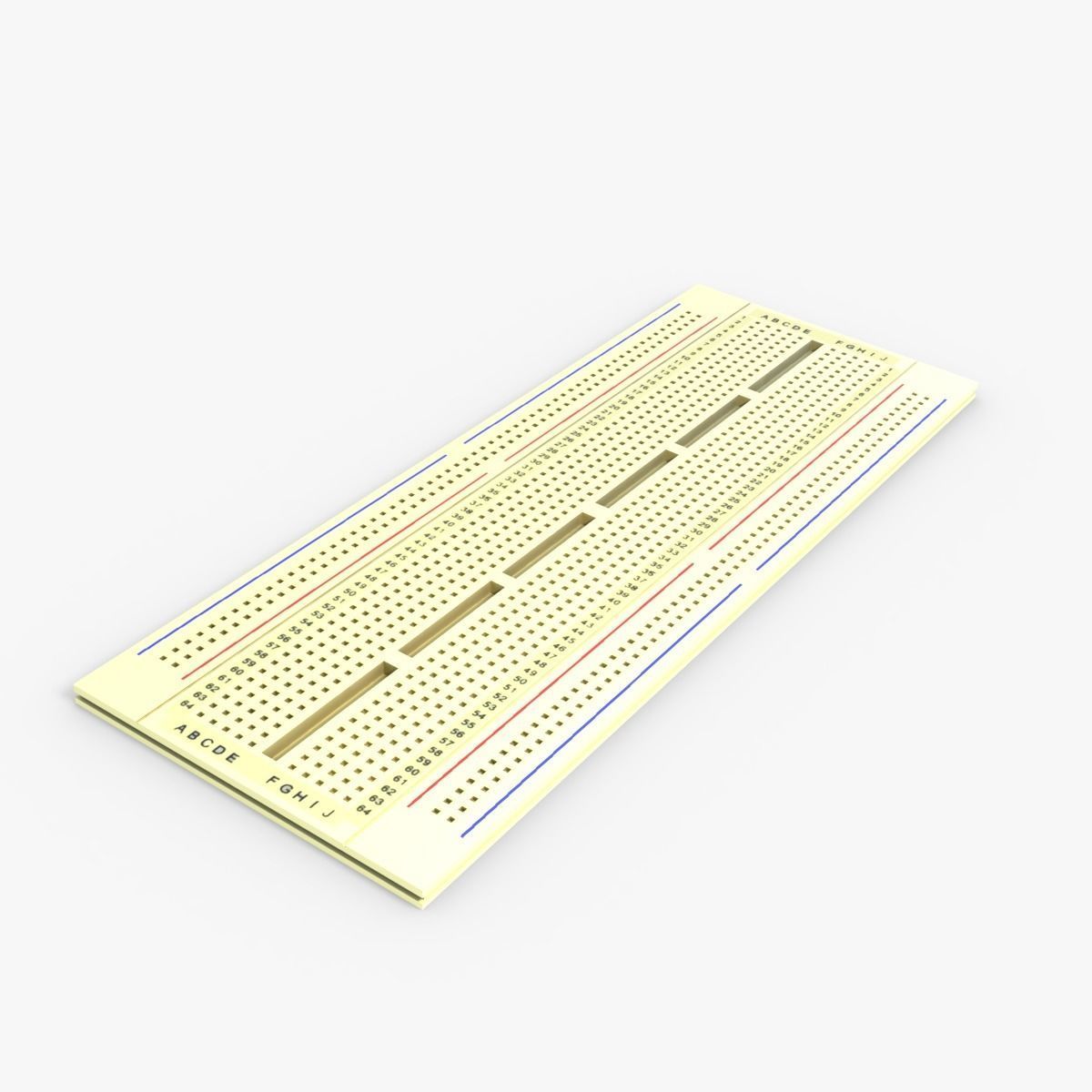 Breadboard Low-poly 3D model_6