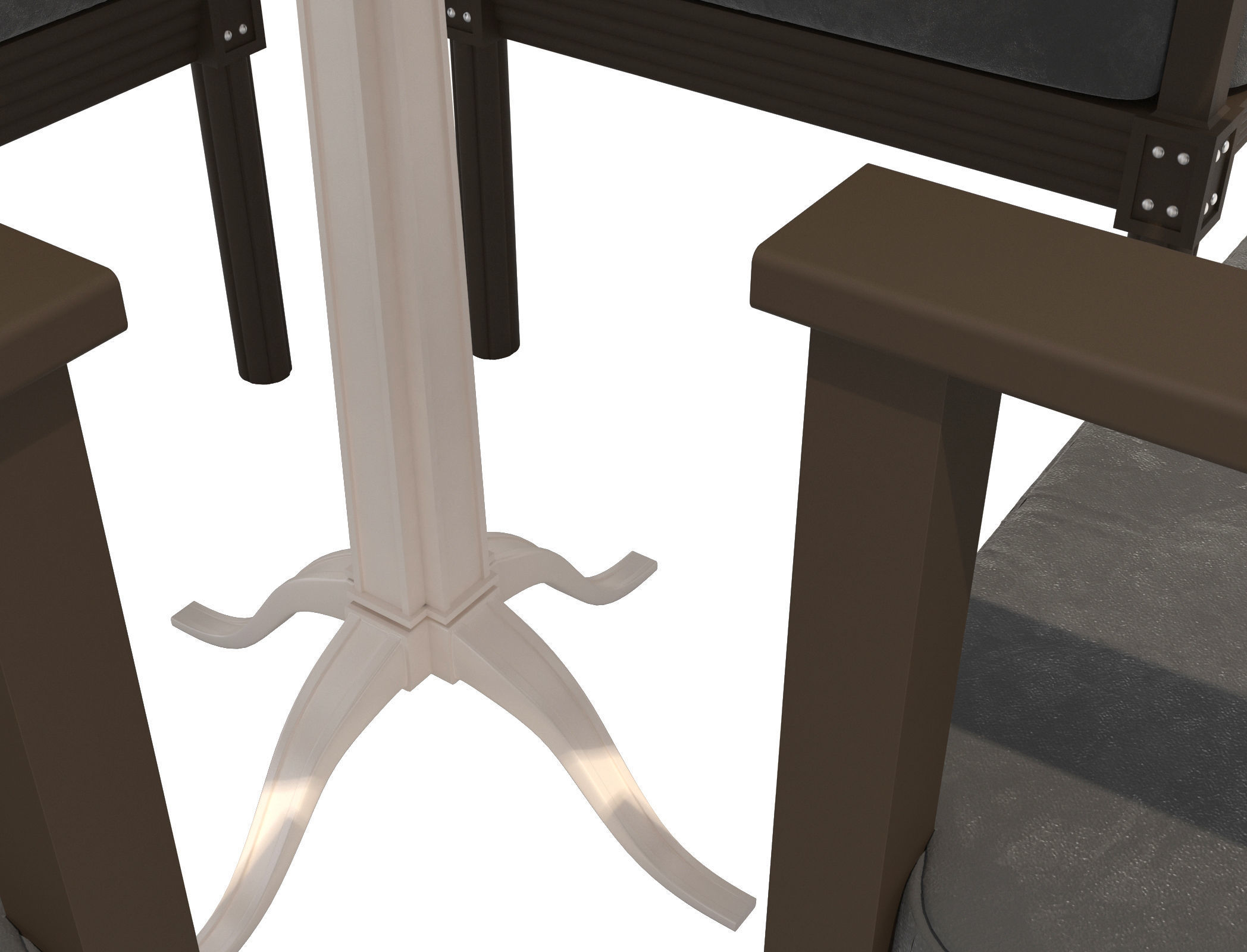 Dining Set-001 Chairs and Table 3D model_3