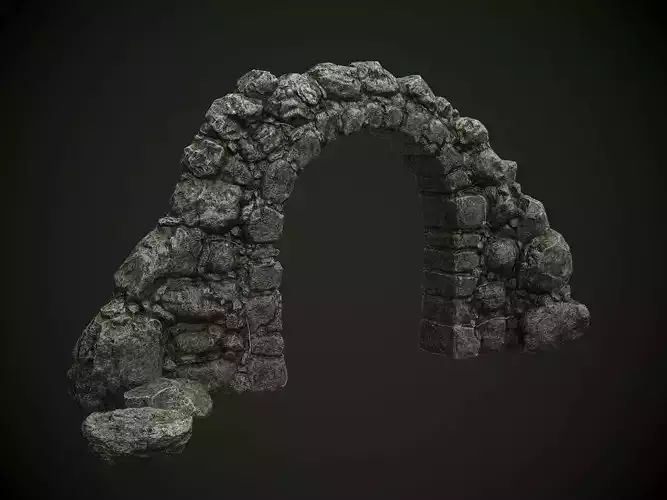 Mossy stone arch