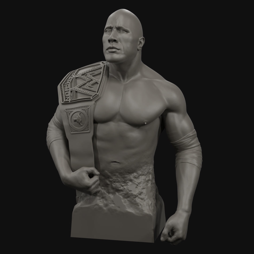 Dwayne The Rock  Johnson 3D print model_2
