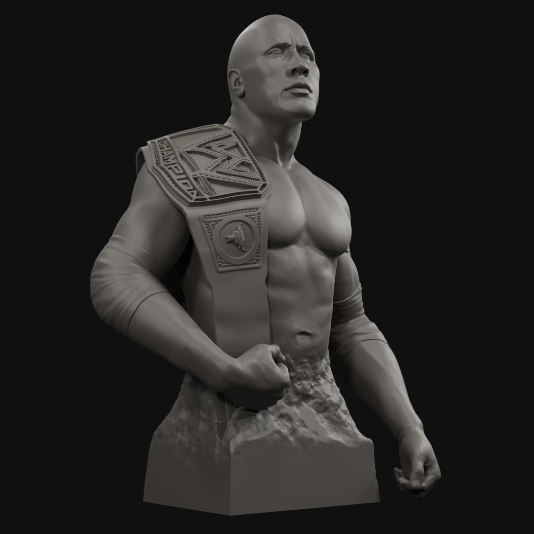 Dwayne The Rock  Johnson 3D print model_3