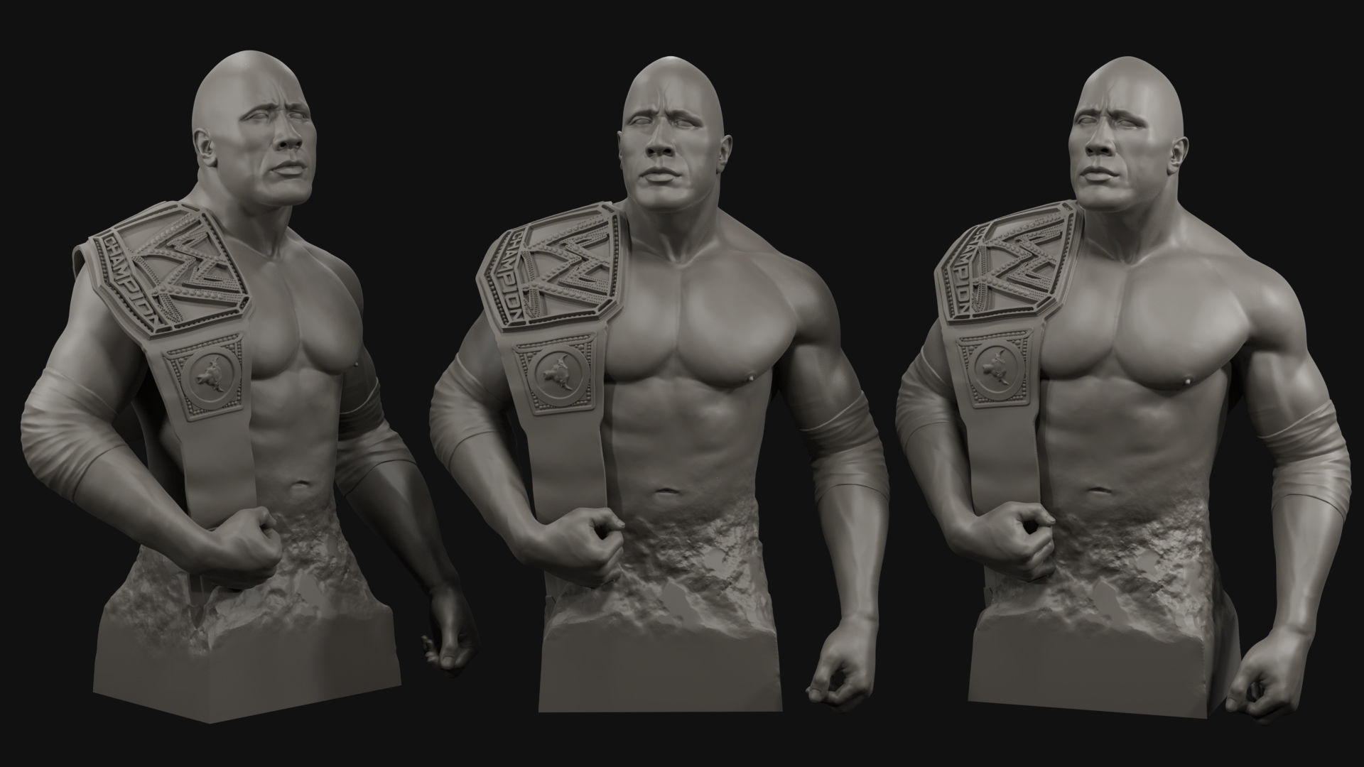 Dwayne The Rock  Johnson 3D print model_1