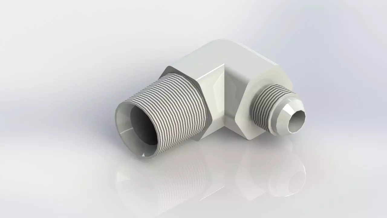 HYDRAULIC 90 DEG ELBOW 8NPT - 6JIC Free 3D model