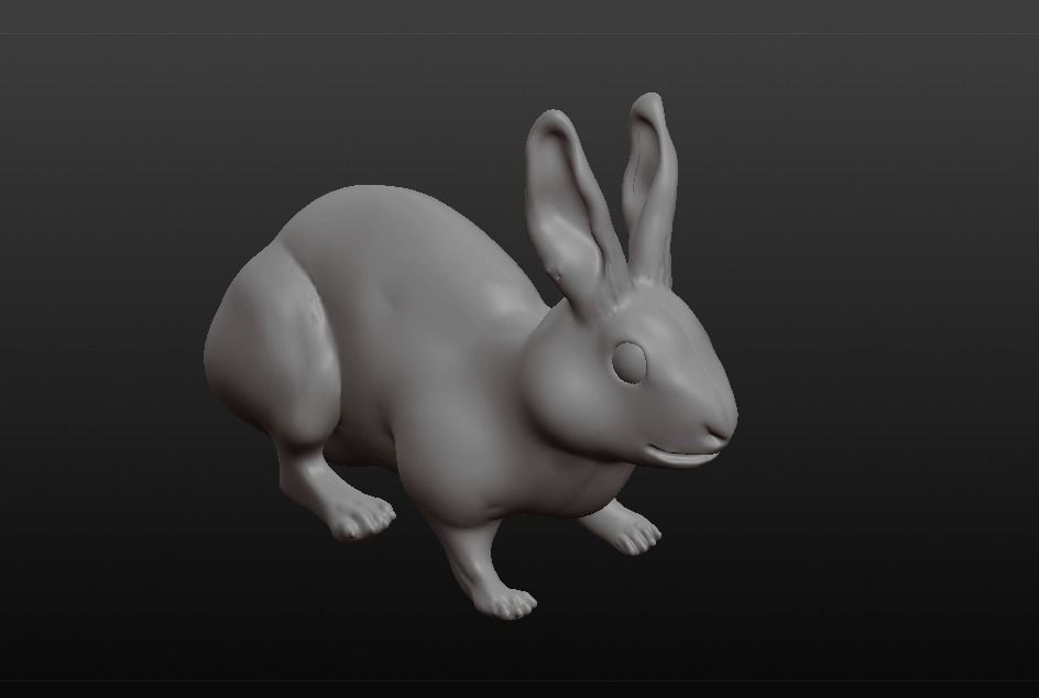 rabbit pig 3D model_3