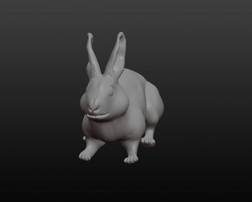 rabbit pig 3D model_8
