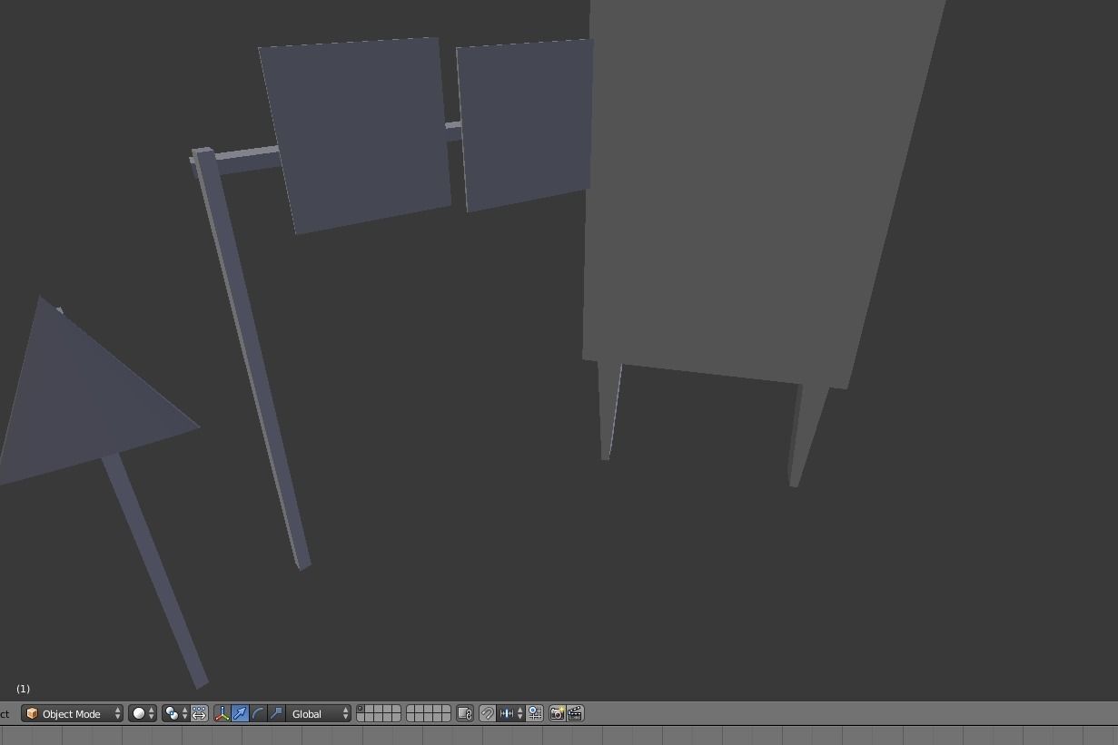 Road Signal Free low-poly 3D model_11