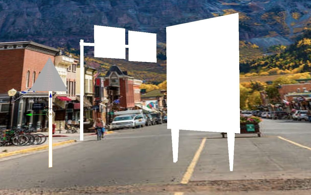 Road Signal Free low-poly 3D model_6