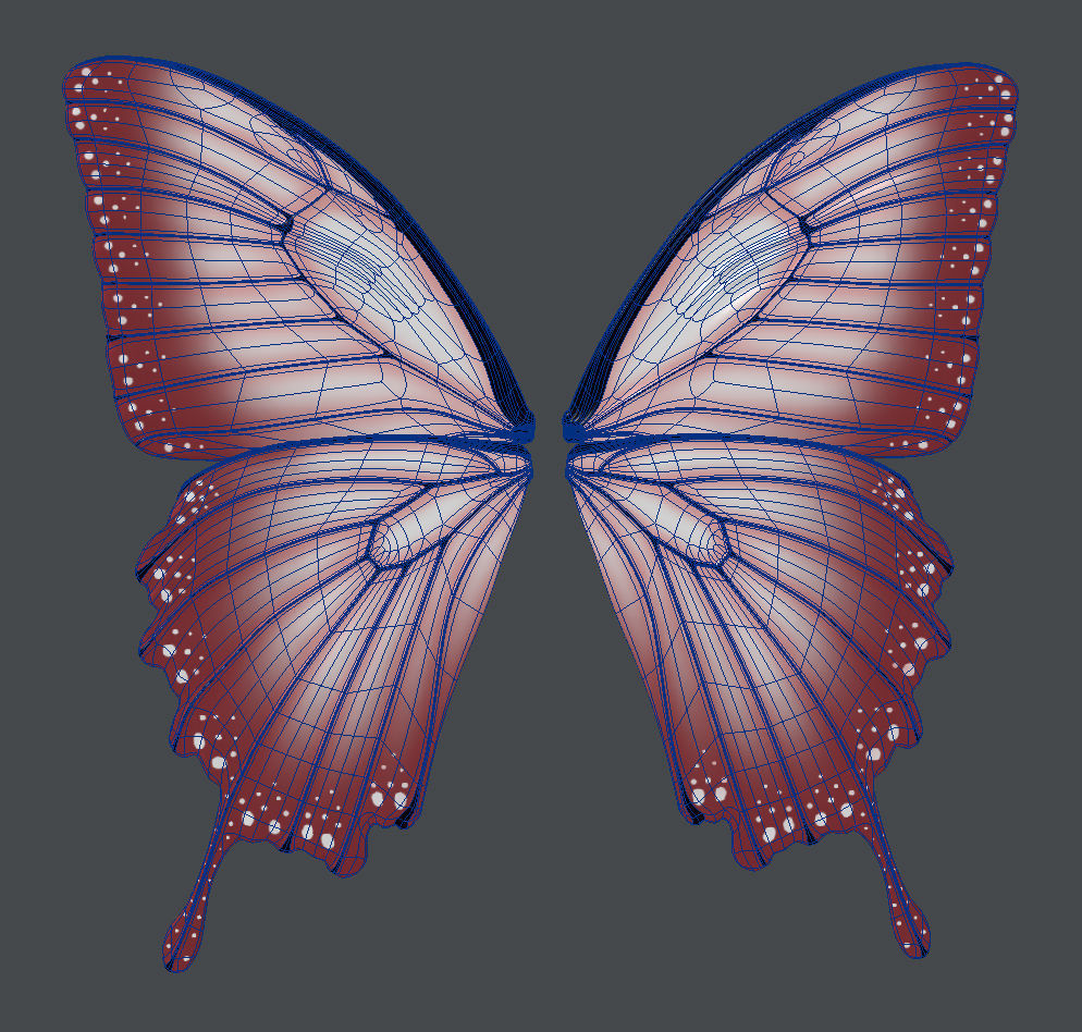 Fairy or Butterfly Wings Set B 3D model_3