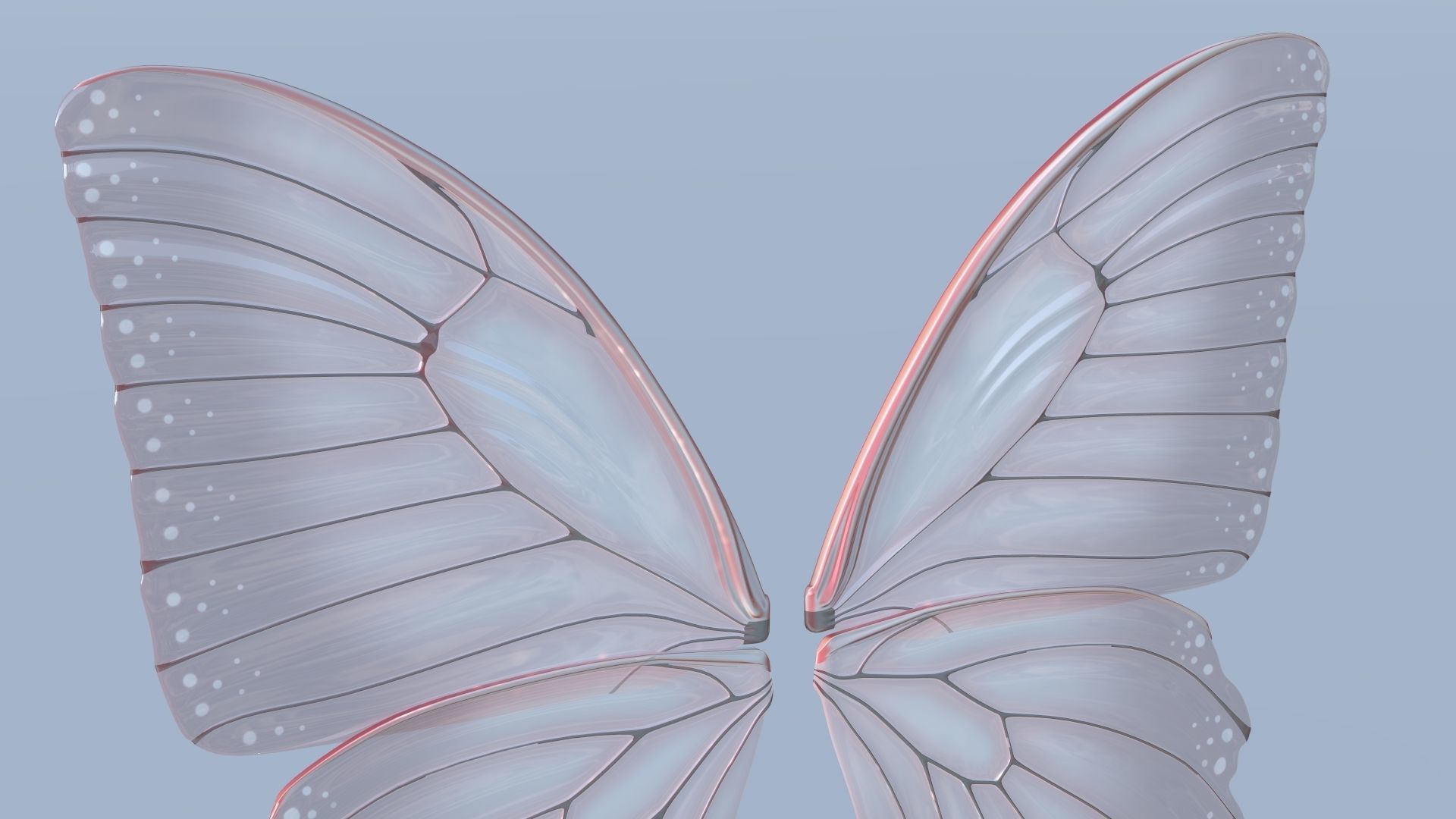 Fairy or Butterfly Wings Set B 3D model_2