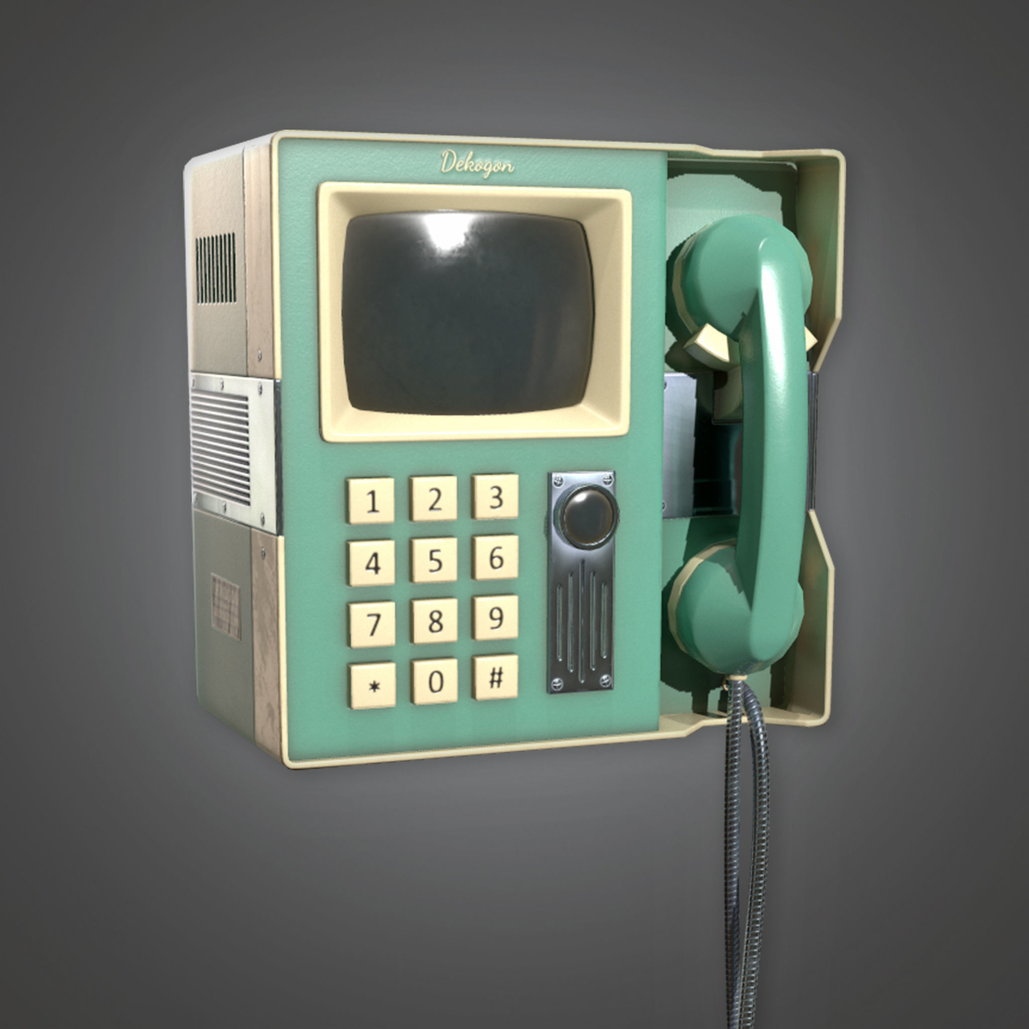 MCN - Retro Video Phone Midcentury - PBR Game Ready