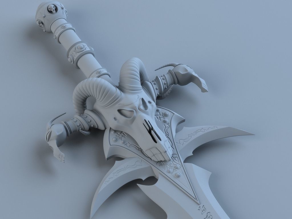 Frostmourne The sword of Arthas 3D model_7