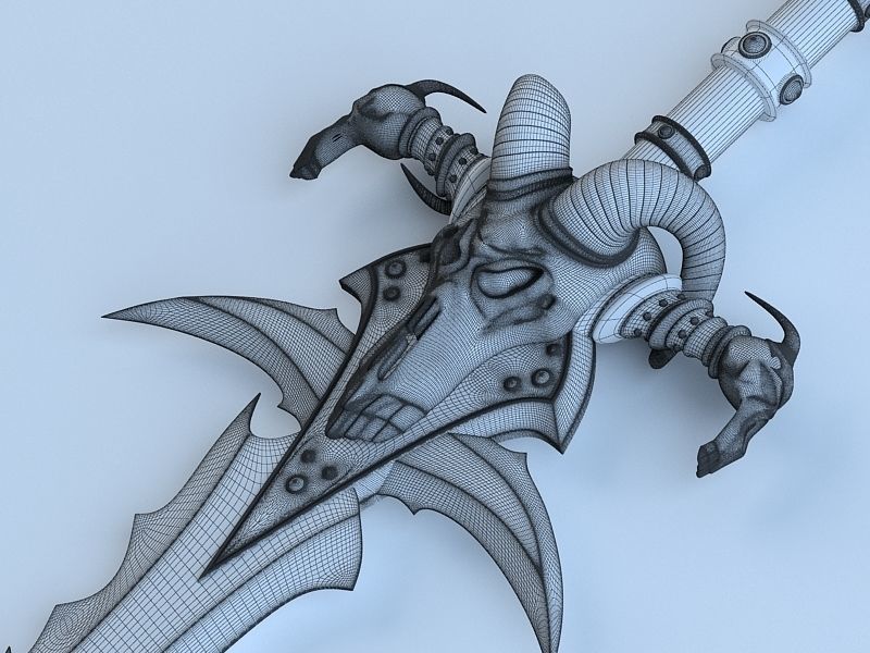 Frostmourne The sword of Arthas 3D model_5
