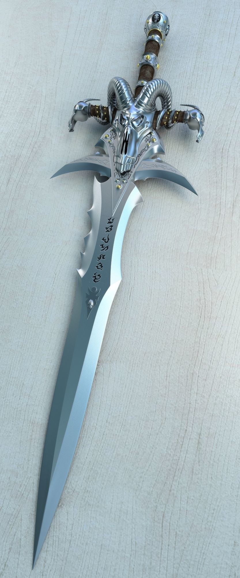 Frostmourne The sword of Arthas 3D model_1