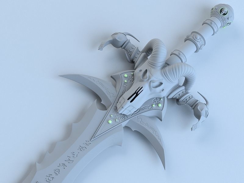 Frostmourne The sword of Arthas 3D model_2