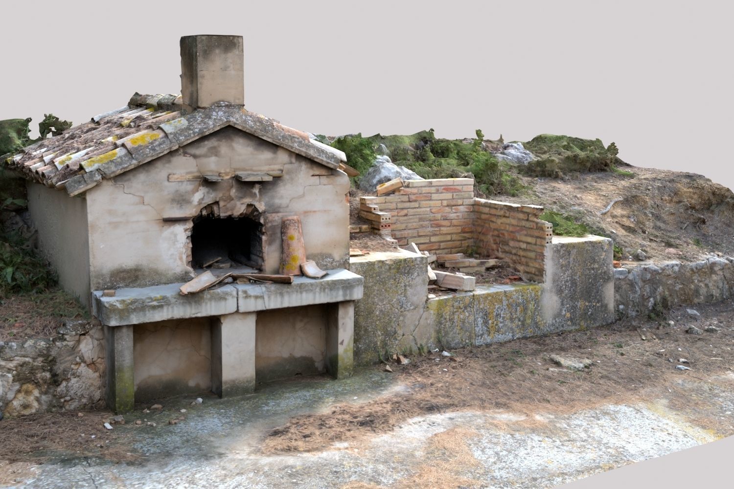 Brick Barbecue Ruins Photoscan 3D model_3