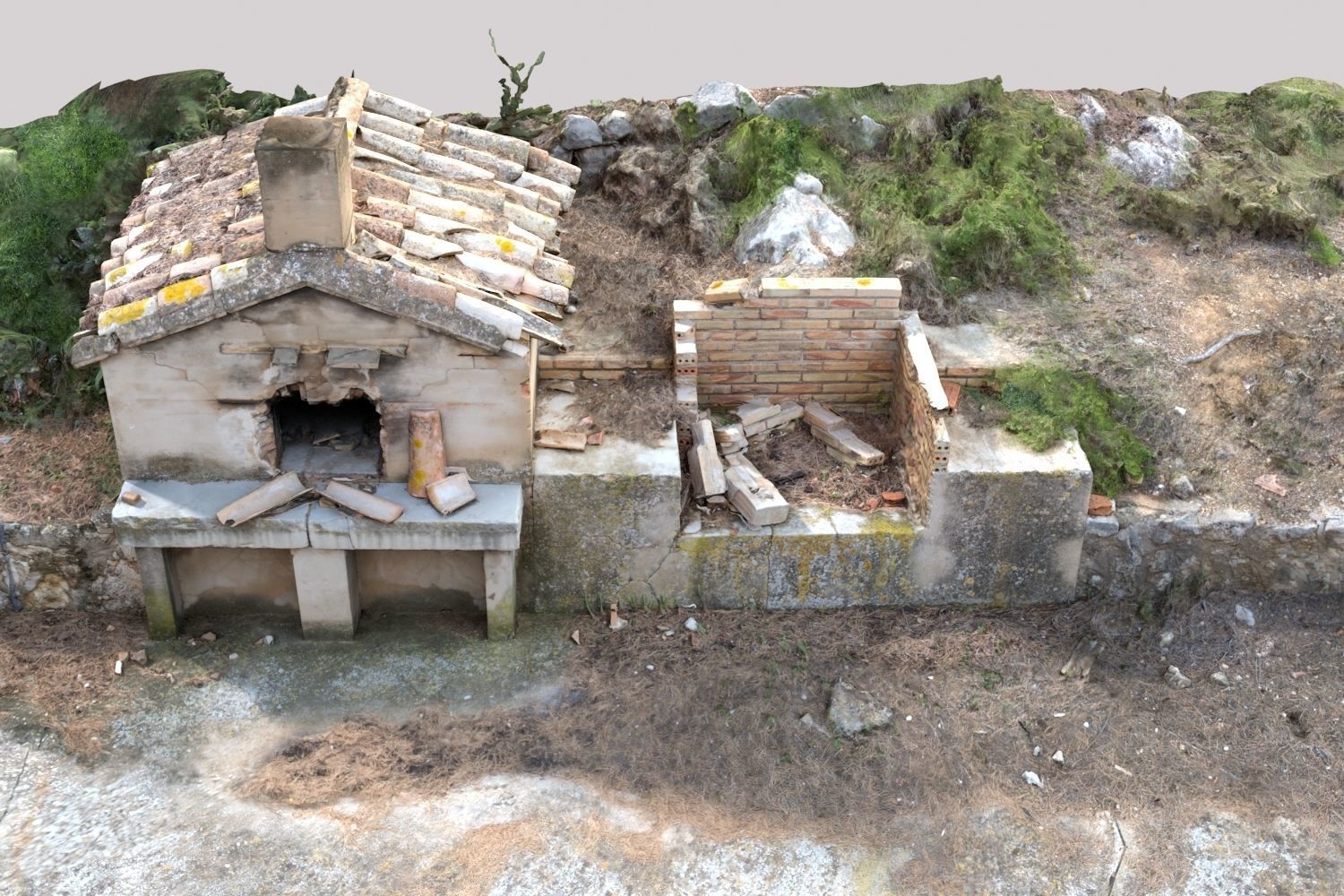 Brick Barbecue Ruins Photoscan 3D model_6