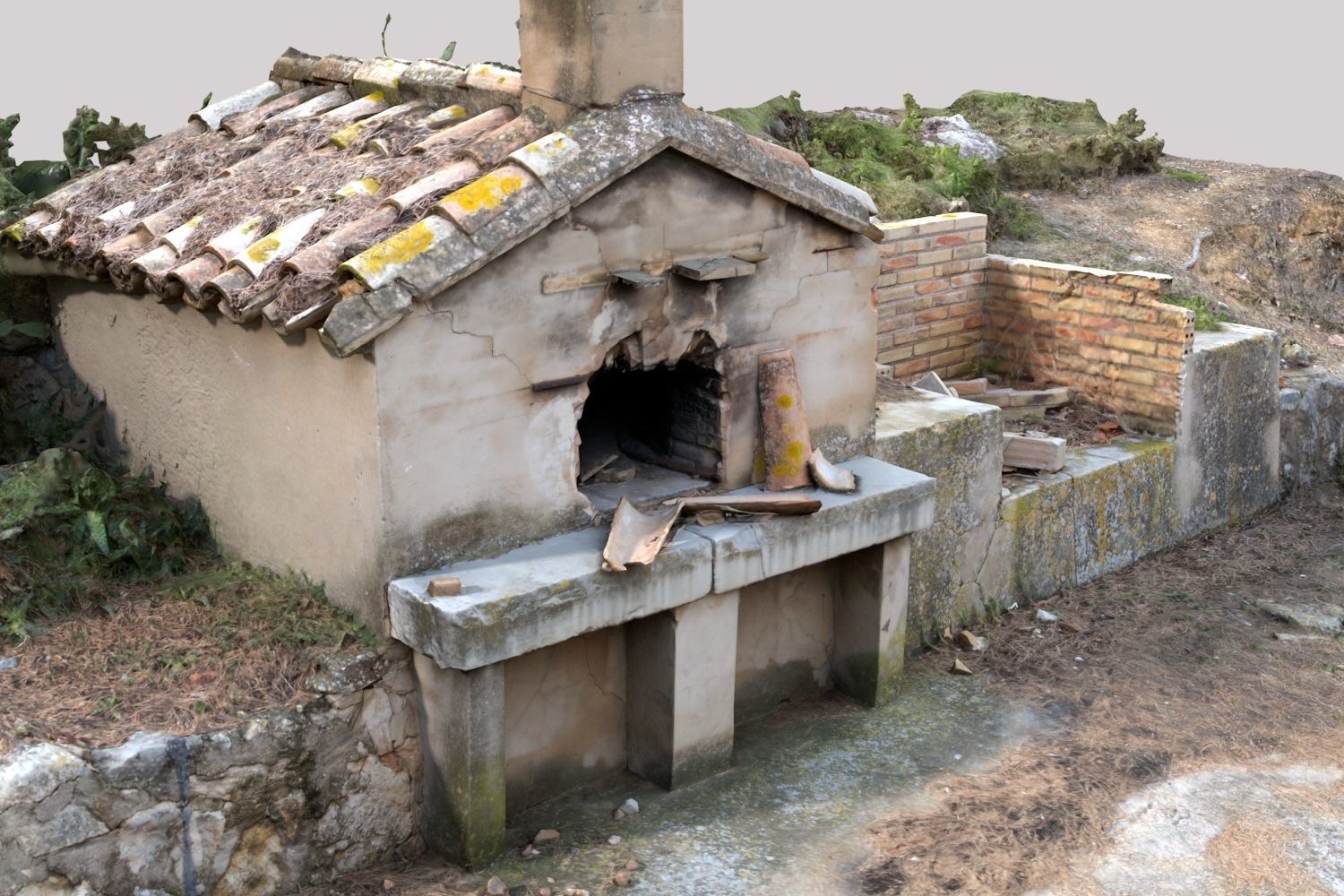 Brick Barbecue Ruins Photoscan 3D model_1