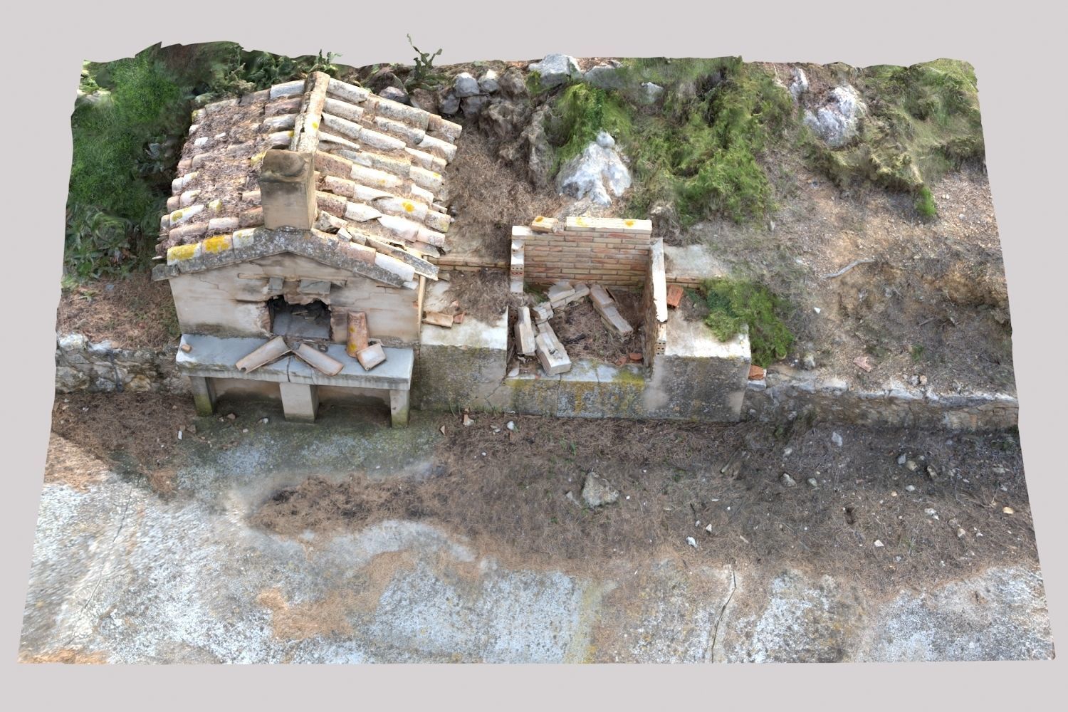 Brick Barbecue Ruins Photoscan 3D model_2