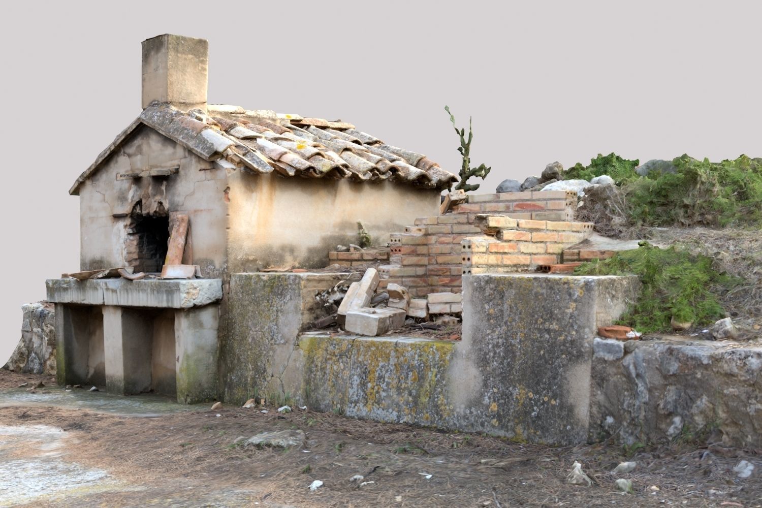 Brick Barbecue Ruins Photoscan 3D model_5