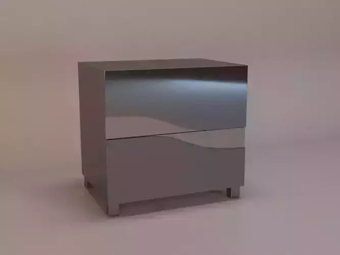 Bed side table drawer with glass