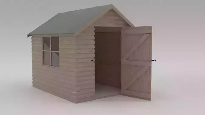Domestic Garden Shed 3D model