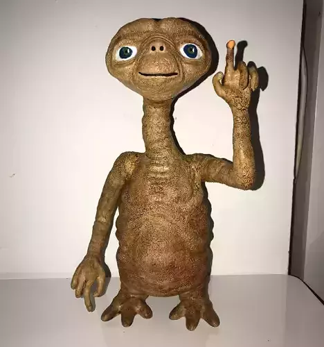 E T the Extra-Terrestrial 3d model figure of alien with eyes 3D print model