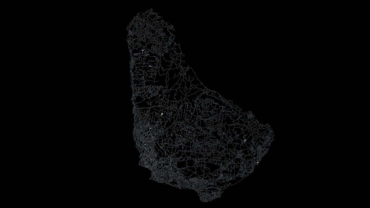 Barbados Road Network and Streets 3D model_8