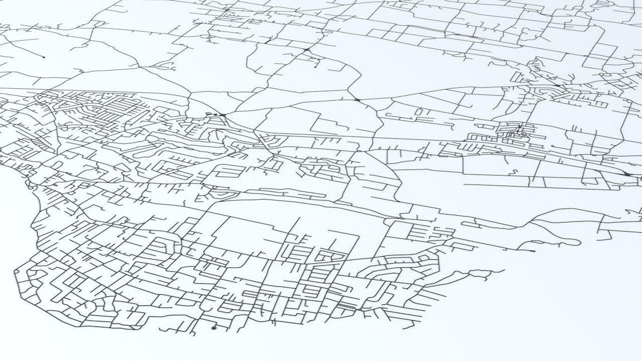 Barbados Road Network and Streets 3D model_4